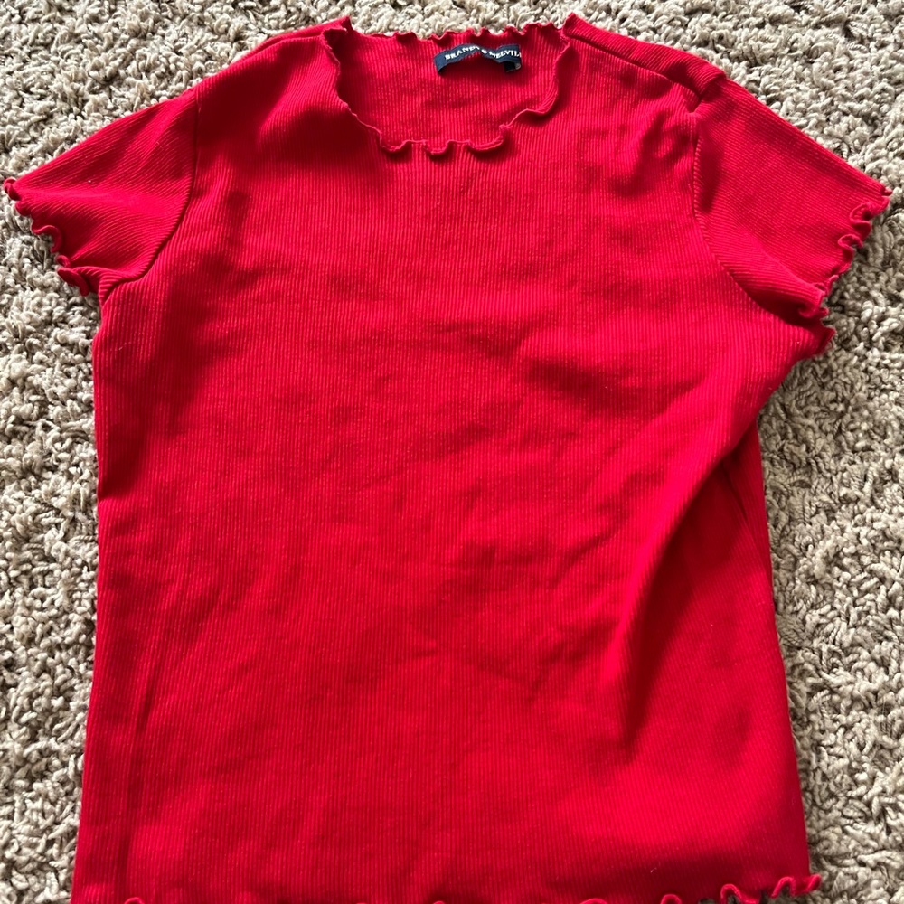 Brandy Melville Red Baby Tee